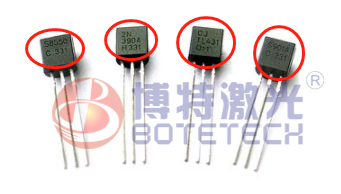 三极管激光打标机完美标刻出精巧三极管电子器件